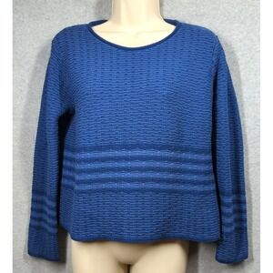 Habitat Clothes To Live In Sweater Women S Blue Pullover Long Sleeve Free Spirit